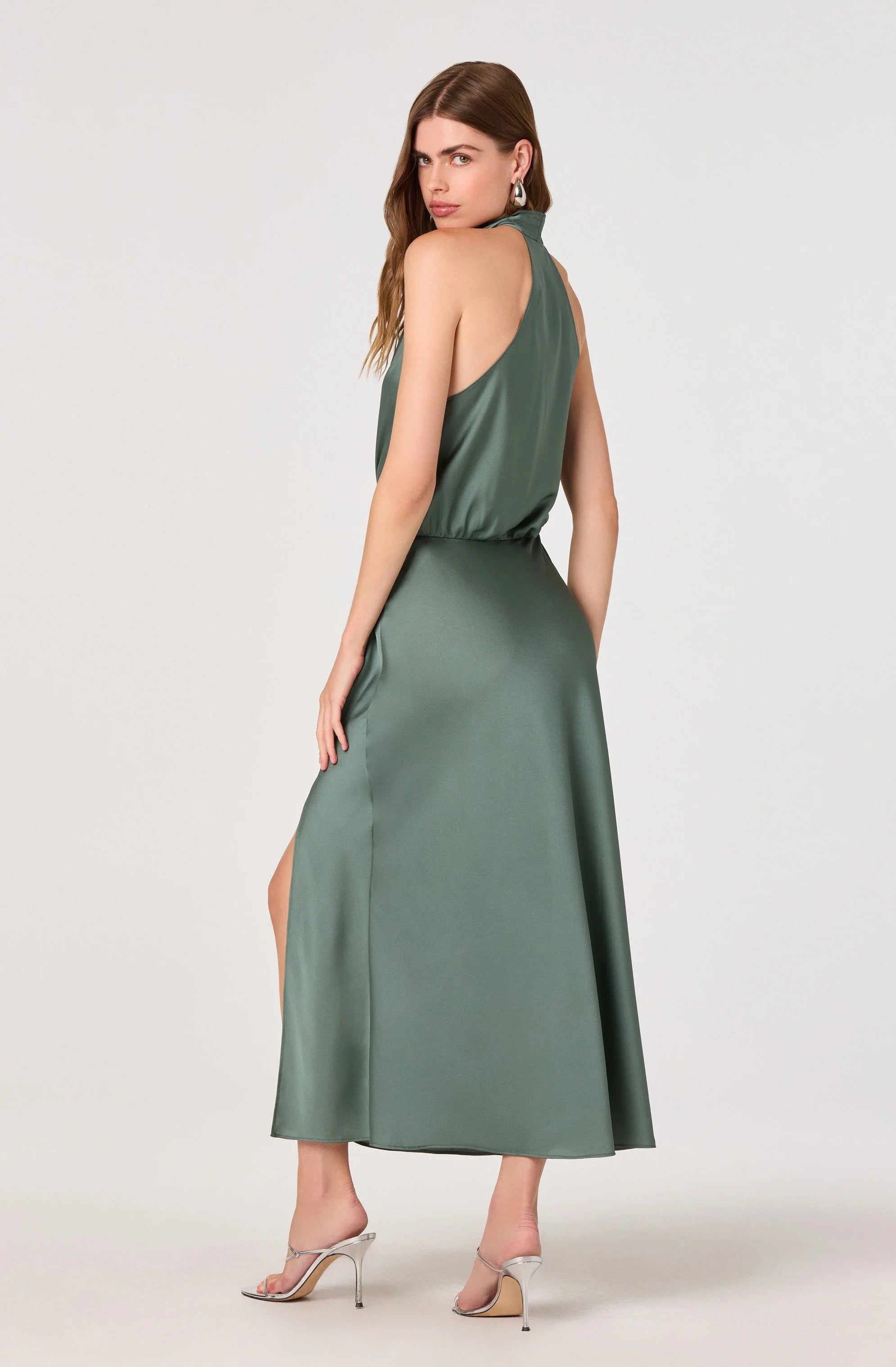 Jelyn Satin Midi Dress