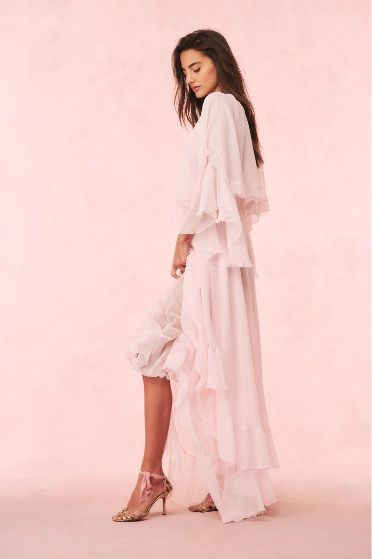 Collia Silk Maxi Dress - PALE PINK