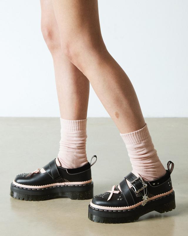 Dr Martens Kemsley leather buckle platform shoes