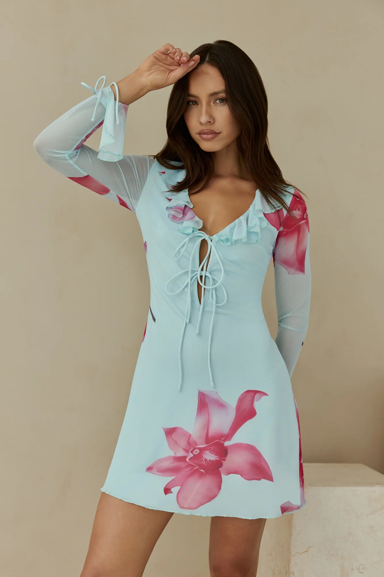 Fields Of Grace Mini Dress Blue