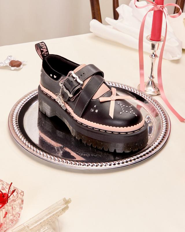 Dr Martens Kemsley leather buckle platform shoes