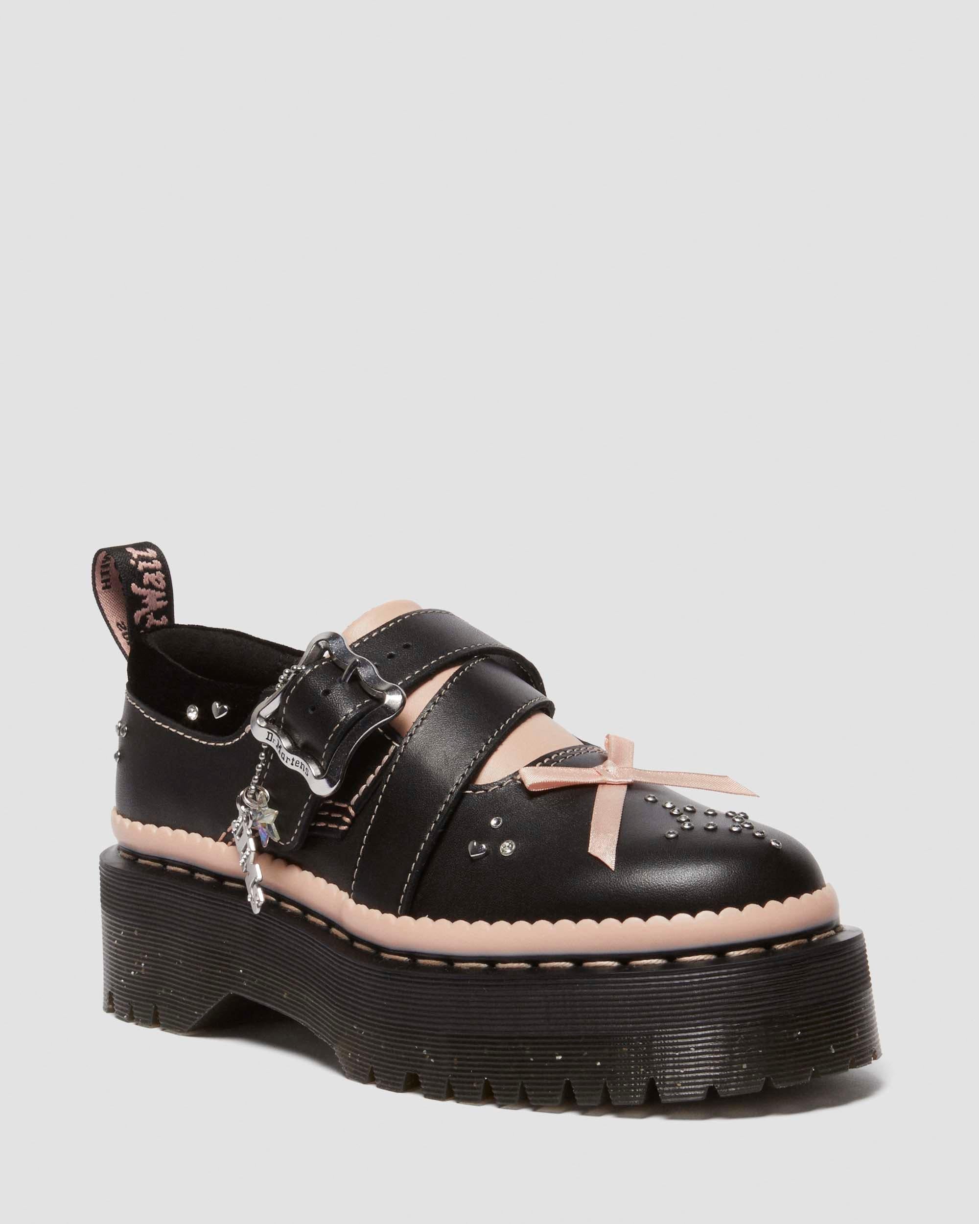Dr Martens Kemsley leather buckle platform shoes