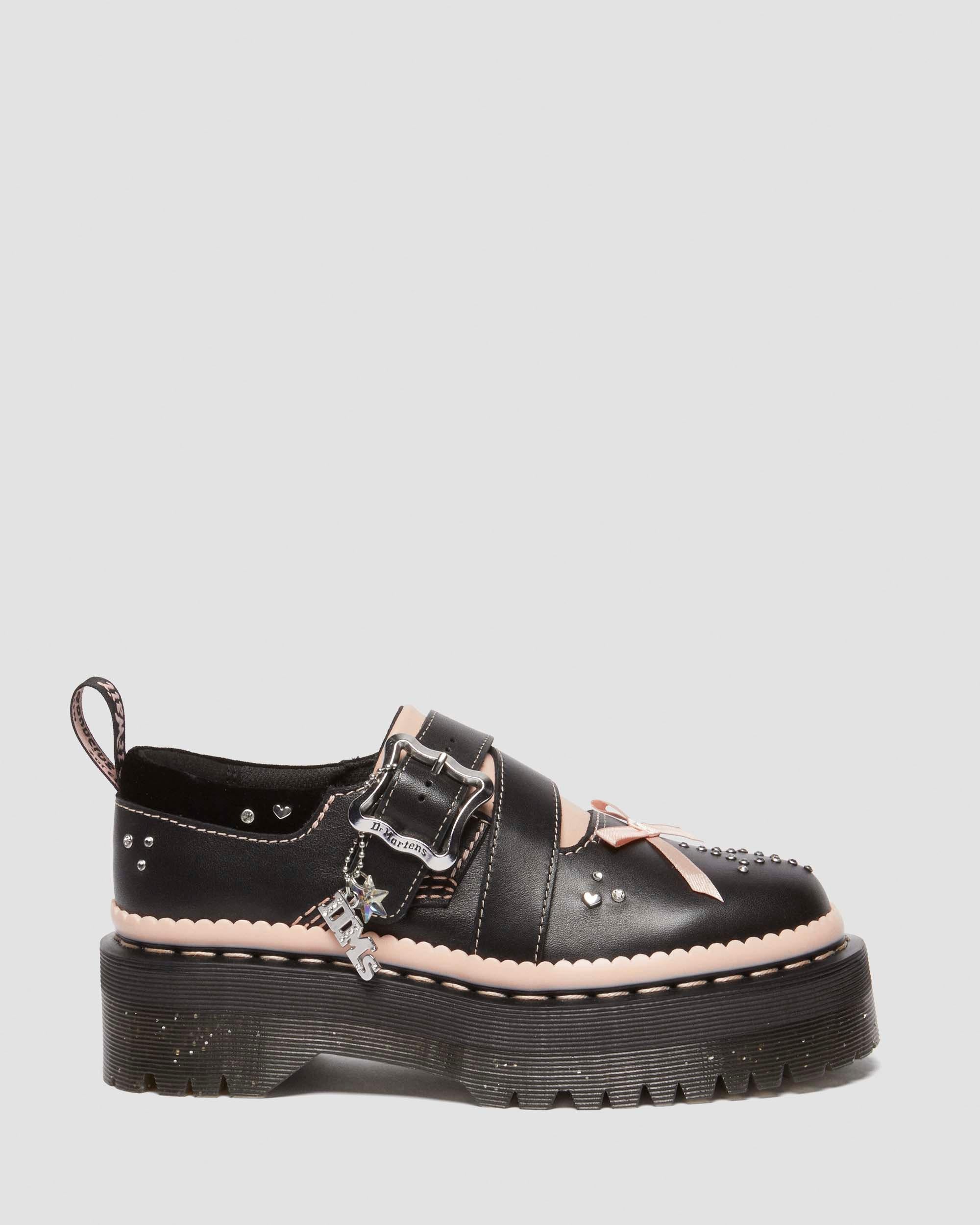 Dr Martens Kemsley leather buckle platform shoes