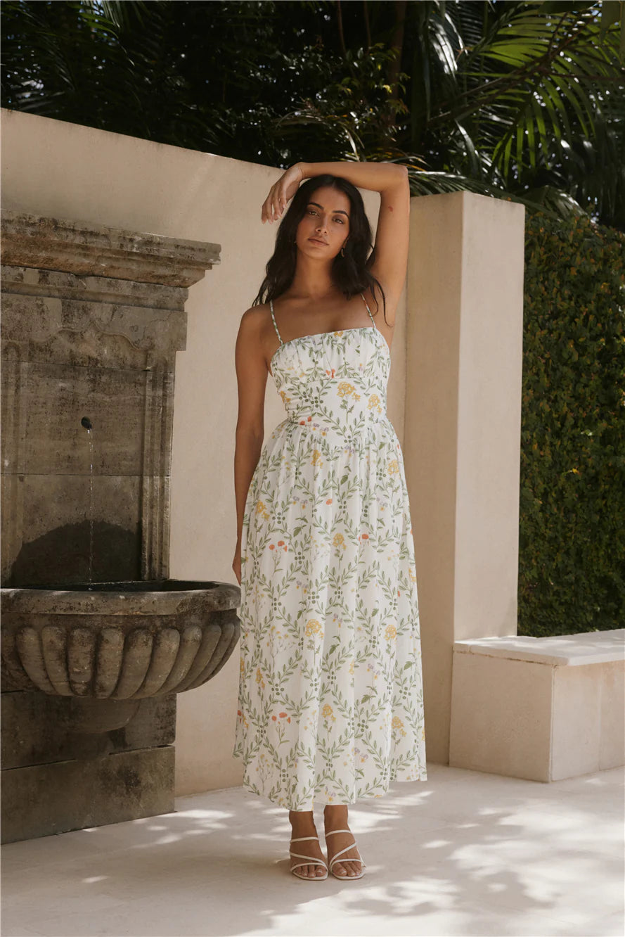 Ellie Elights Maxi Dress Green