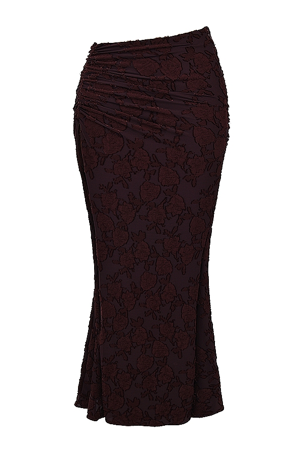 Adrielle-Cocoa Midi Skirt