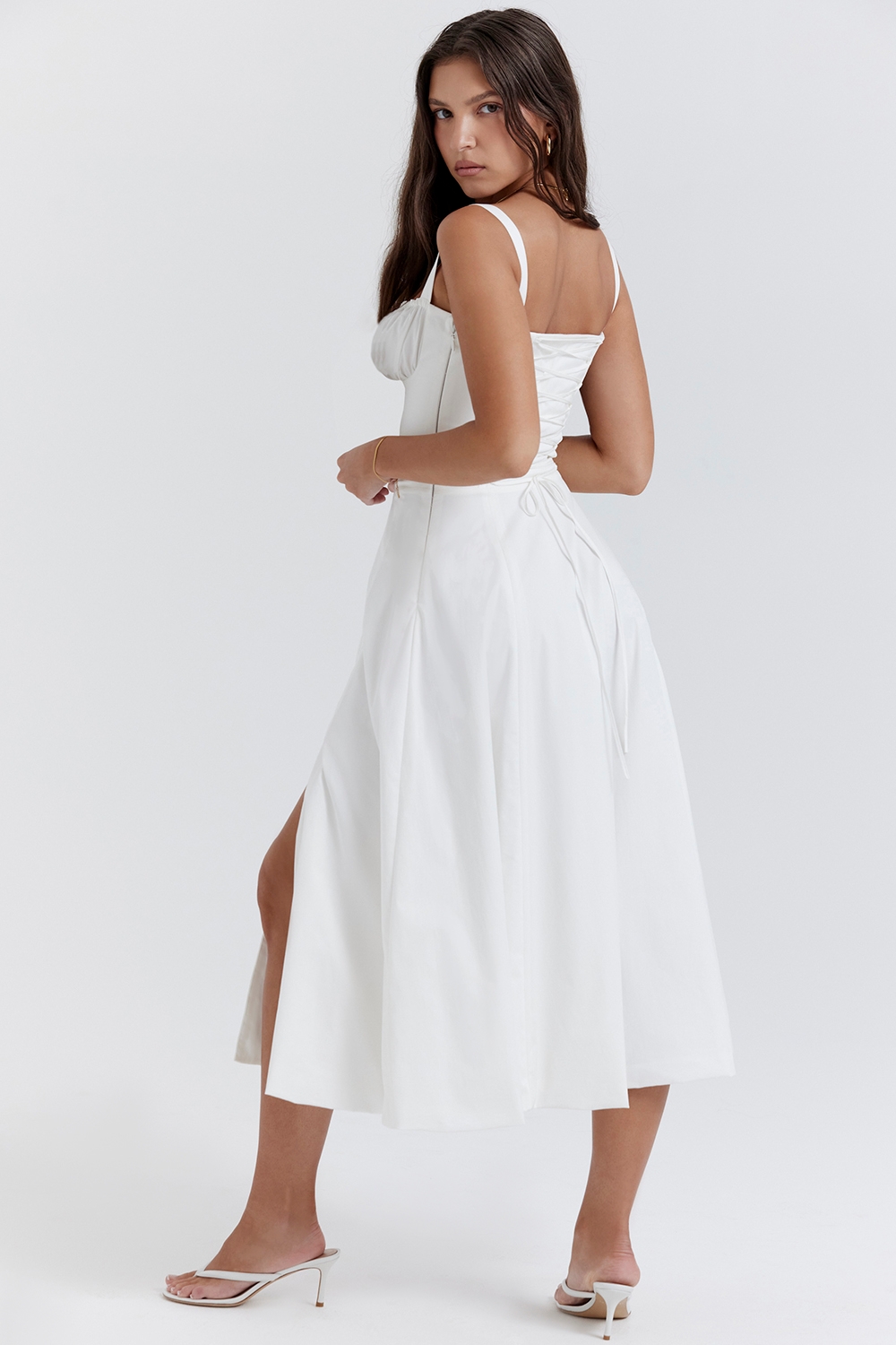 Carmen-White Bustier Sundress