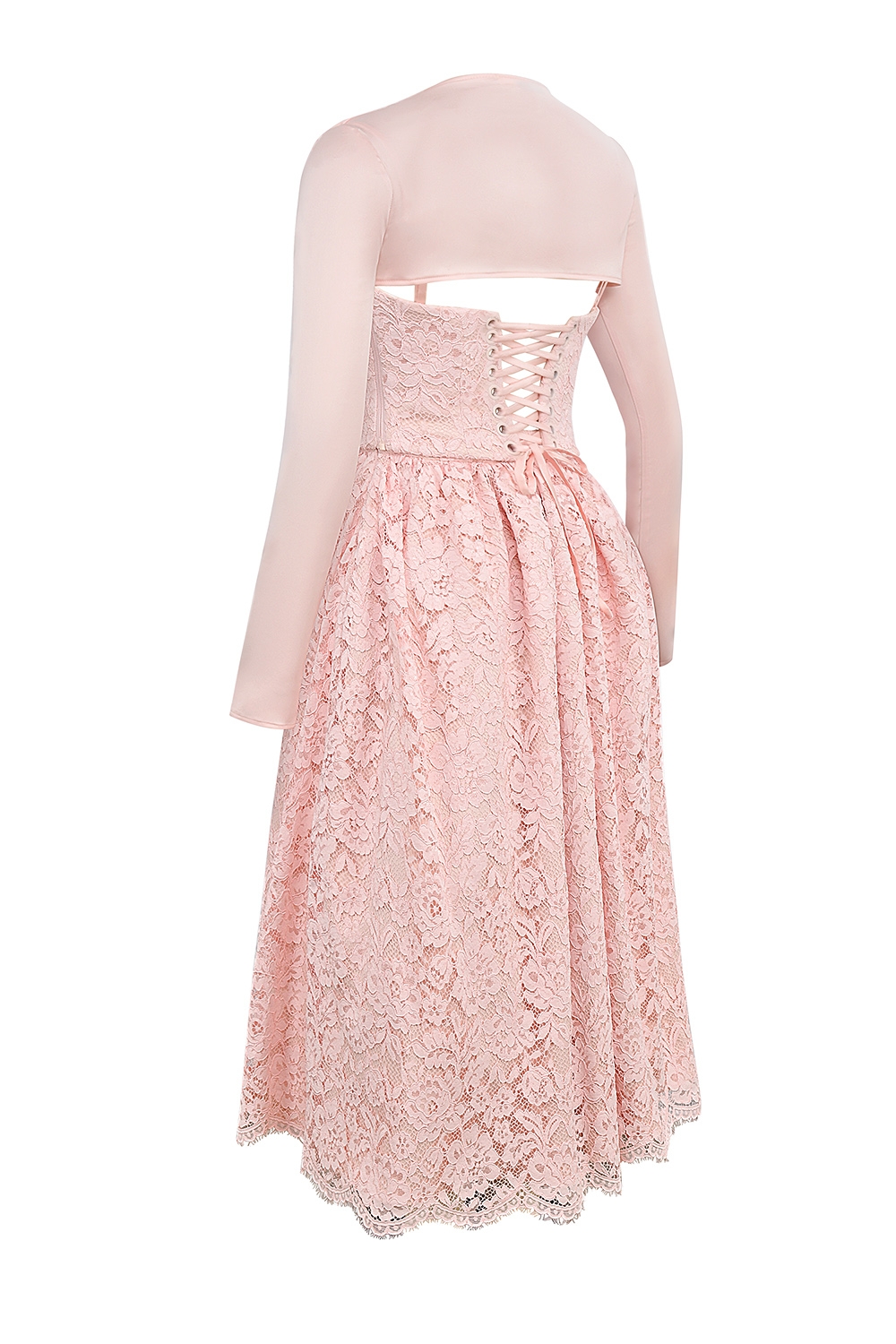 Duchess-Ballerina Pink Lace Corset, Skirt and Bolero - SALE