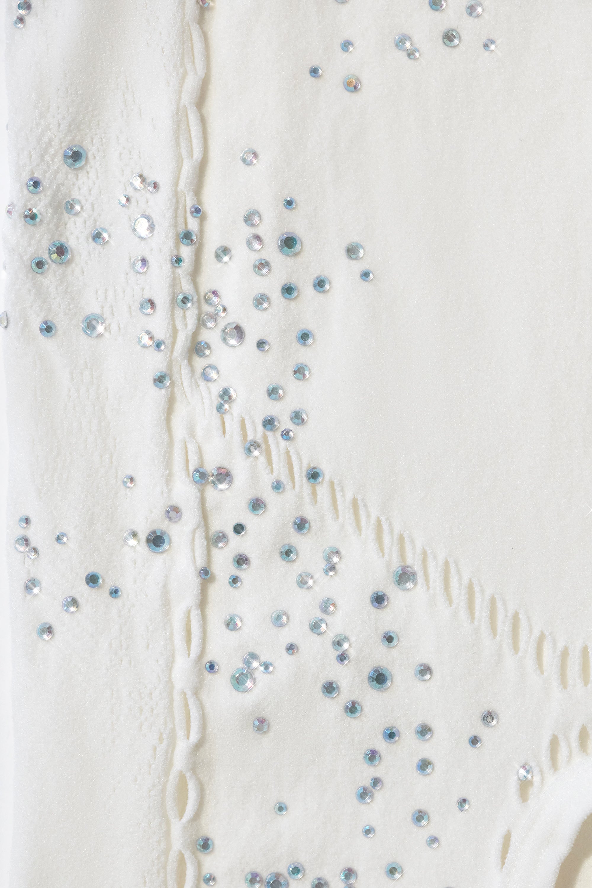 Tori-Embellished Halterneck Mini Dress in Ivory