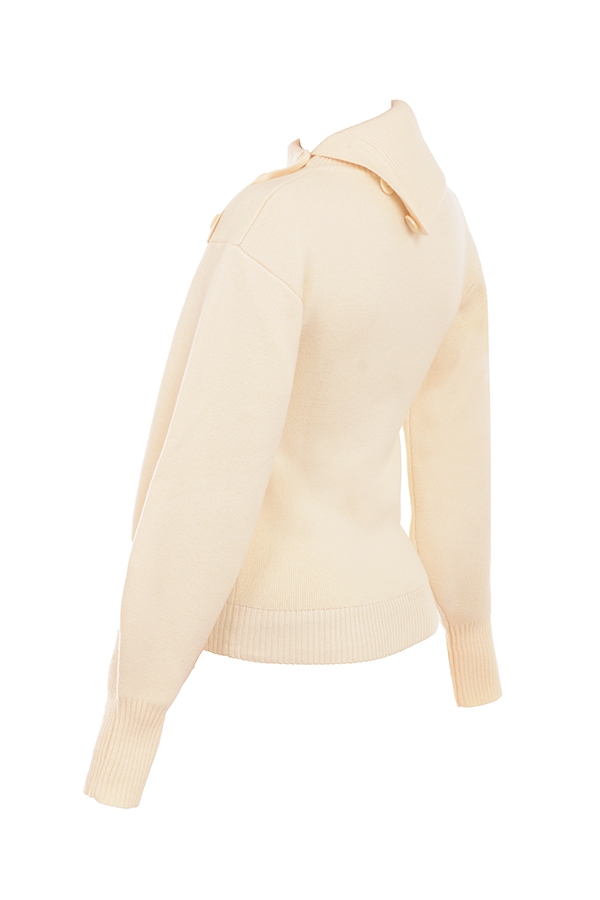 Adelita-Cream Cashmere Blend Sweater - SALE