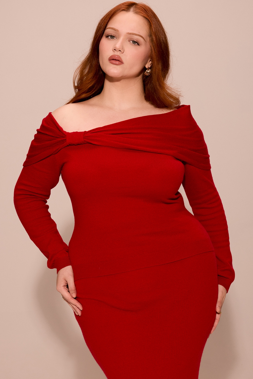 Amaryllis-Holly Red Cashmere Blend Sweater