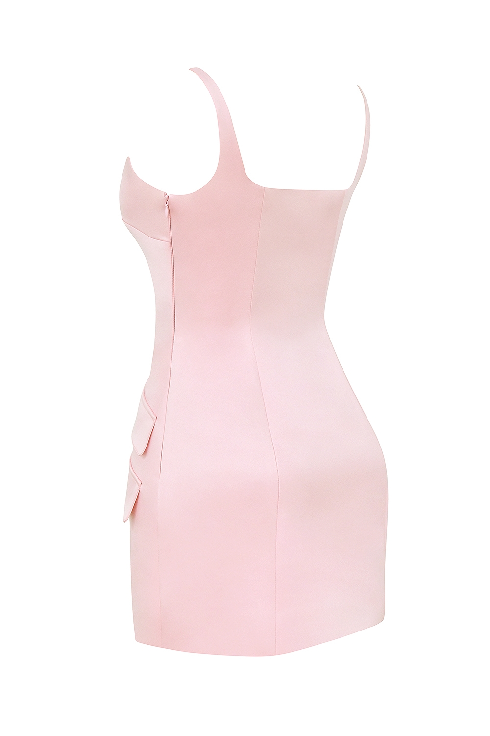 Cosette-Rose Shadow Satin Sleeveless Mini Dress - SALE