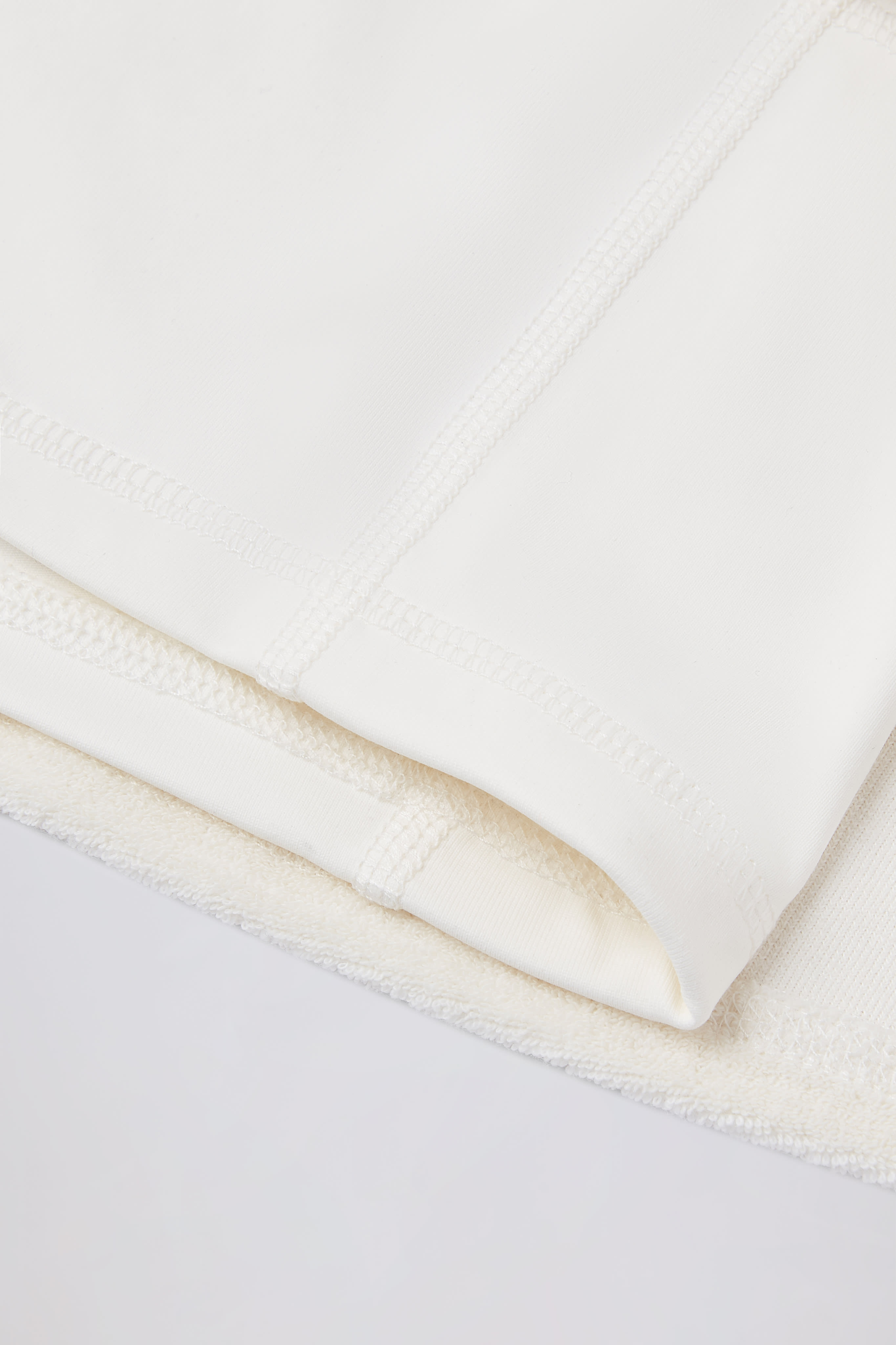 Terry Towelling Drawstring Skort in Ivory