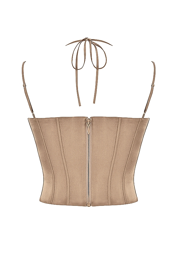 Chantelle-Latte Satin Corset