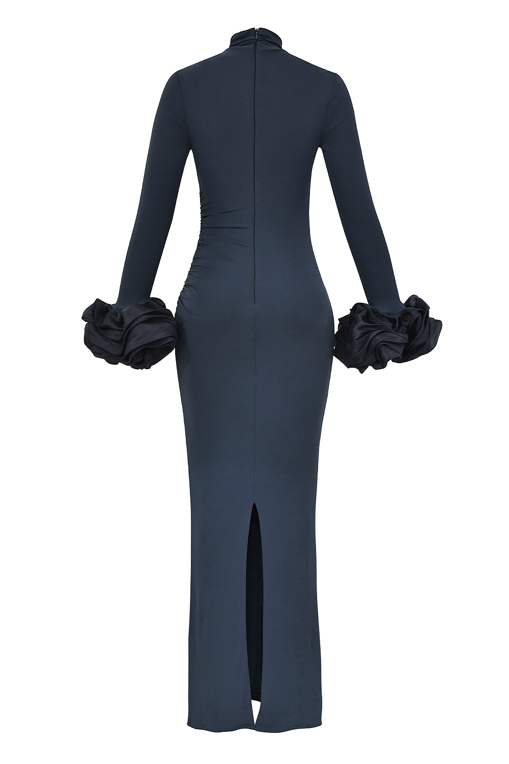 Fabienne-Midnight Ruffle Sleeve Maxi Dress