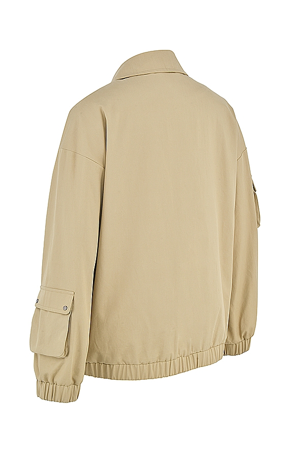 Cami-Taupe Oversized Track Jacket