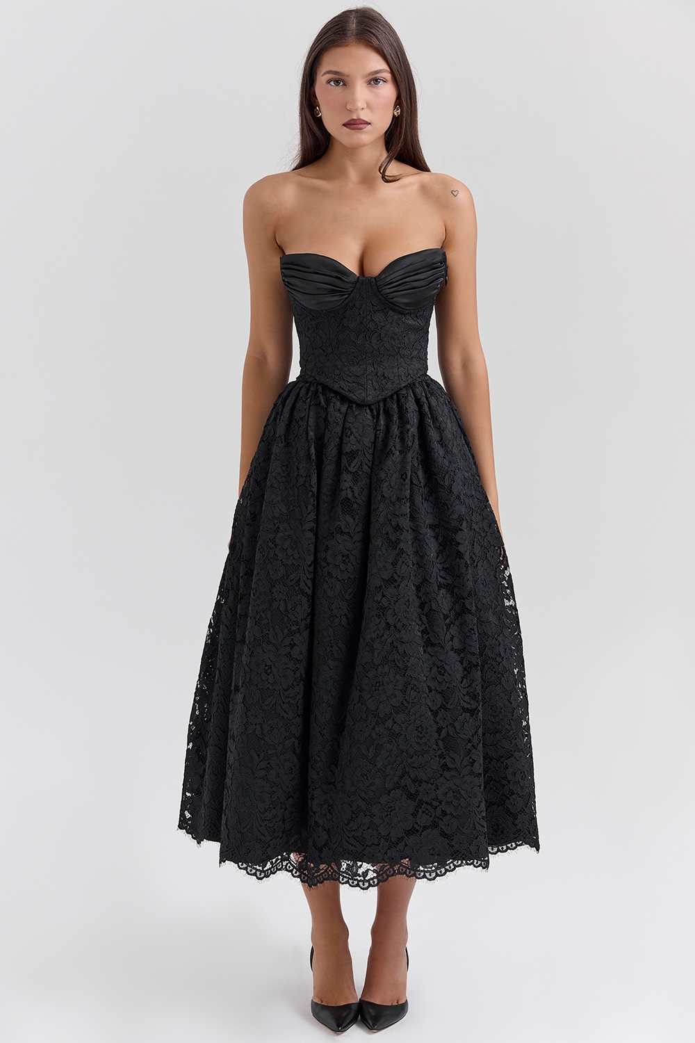 Duchess-Black Lace Corset, Skirt and Bolero - SALE