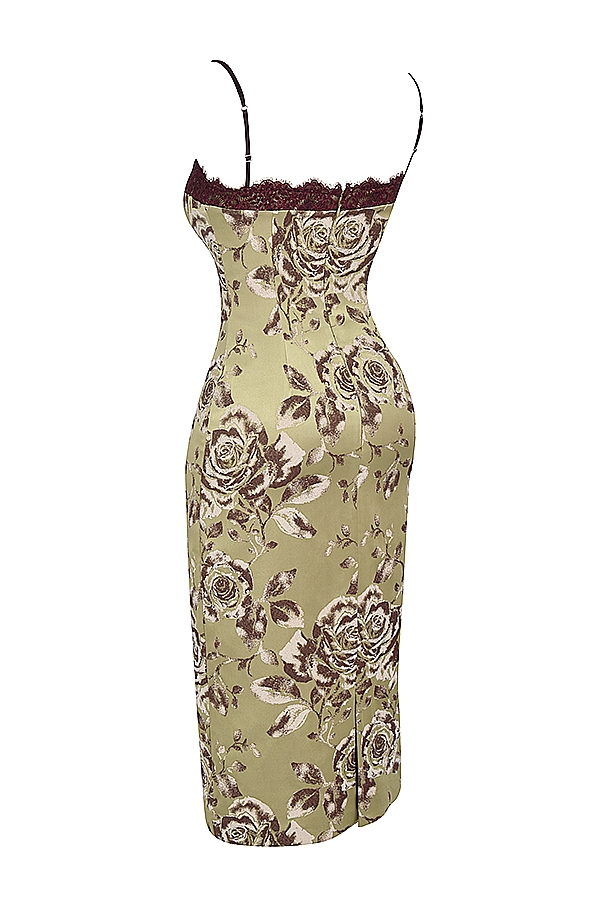 Cassia-Floral Print Midi Dress