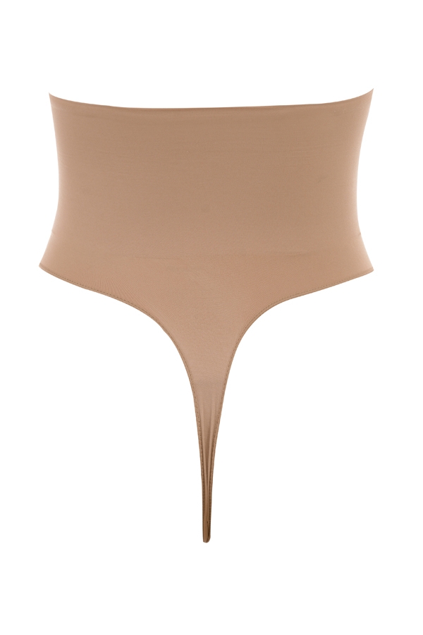 Sculpting High Waist Thong Cafe Au Lait