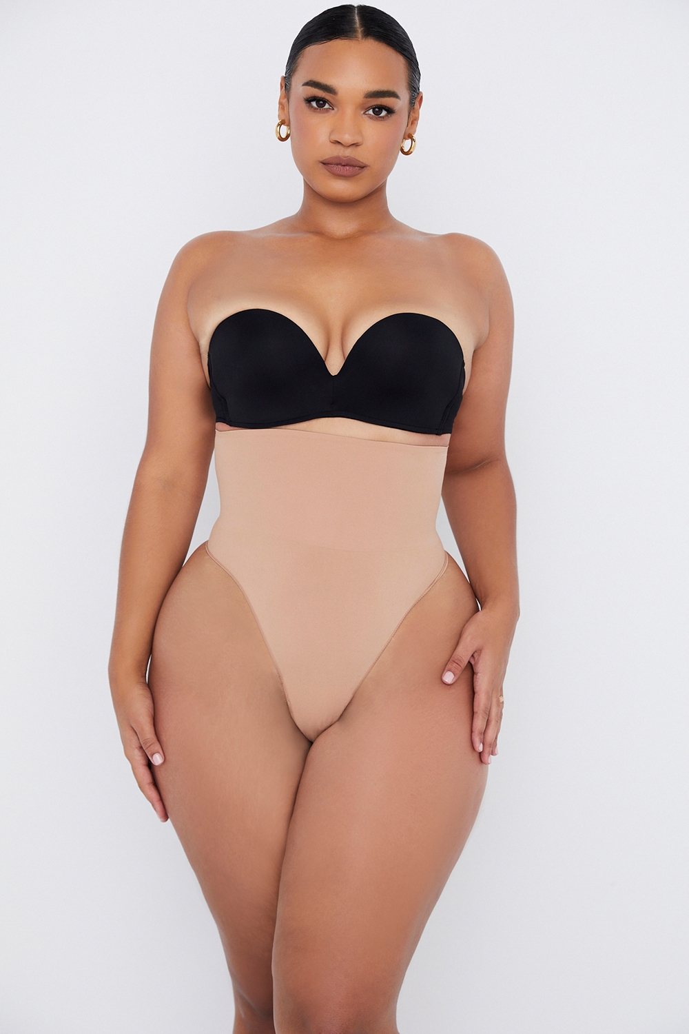 Sculpting High Waist Thong Cafe Au Lait