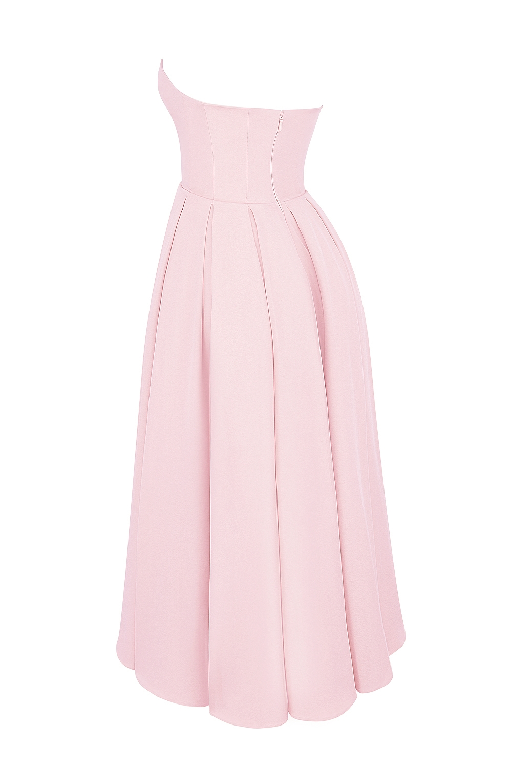 Contessa-Parisian Pink Strapless Corset Midi Dress