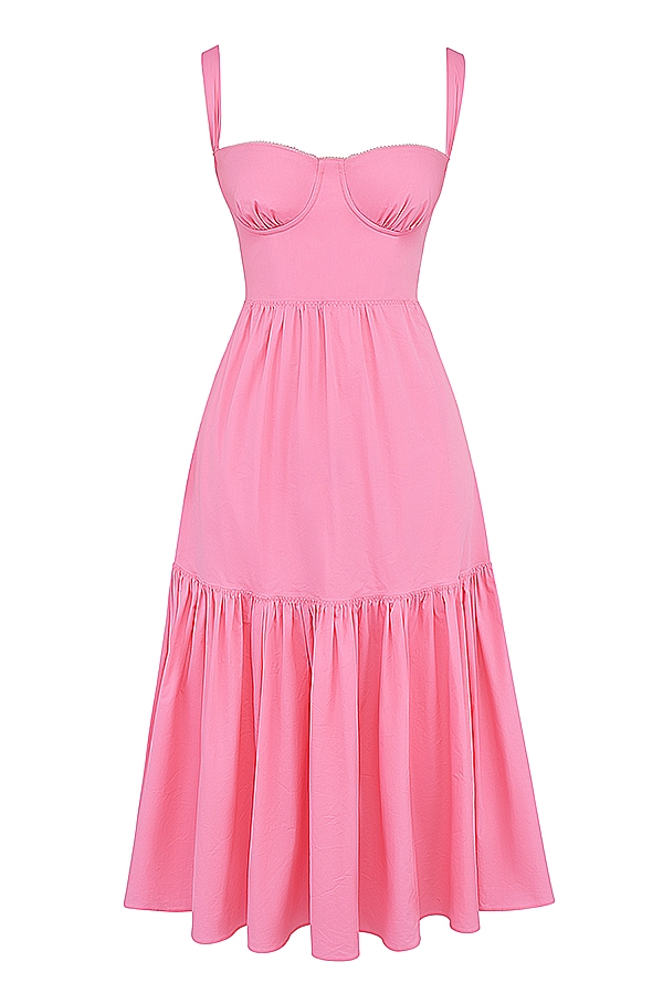 Elia-French Pink Midi Sundress