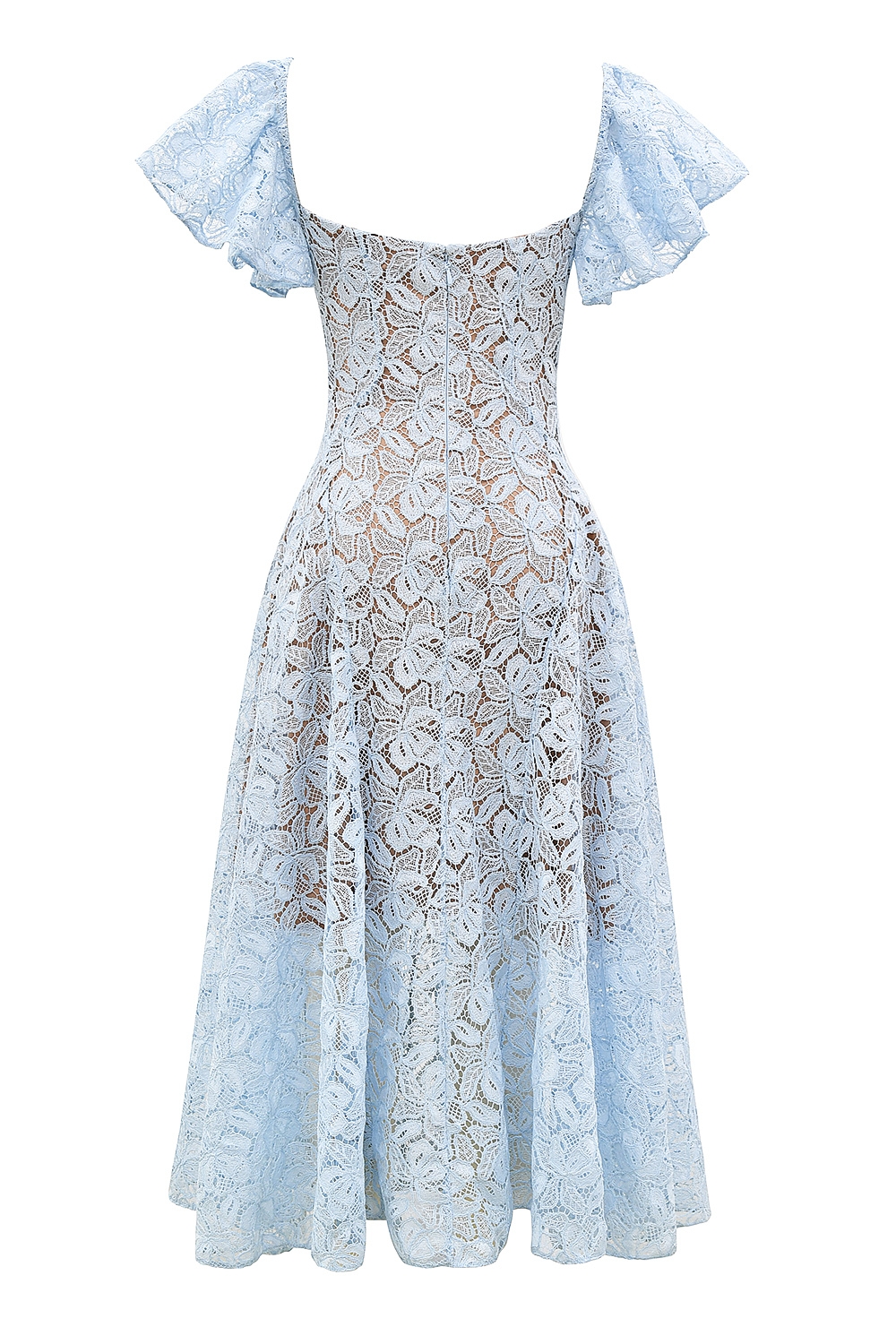 Austen-Bluebell Floral Lace Midi Dress