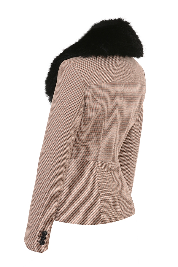 Buckingham-Puppytooth Check Hourglass Jacket - SALE