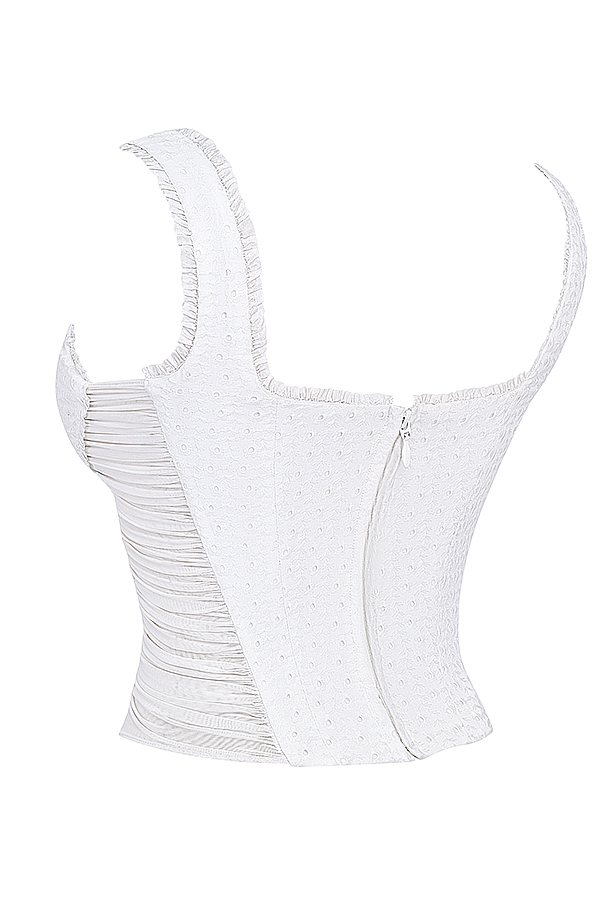 Catalina-White Broderie Anglais Corset