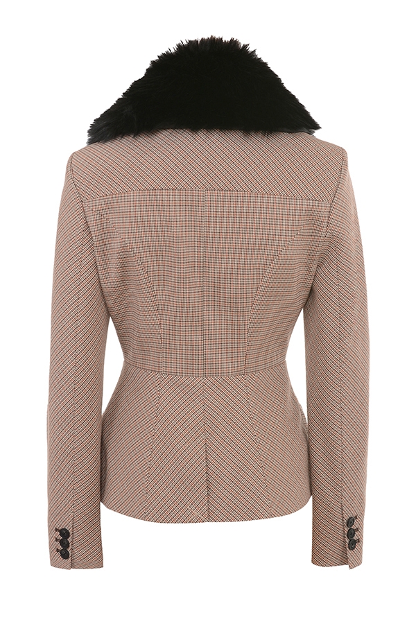 Buckingham-Puppytooth Check Hourglass Jacket - SALE