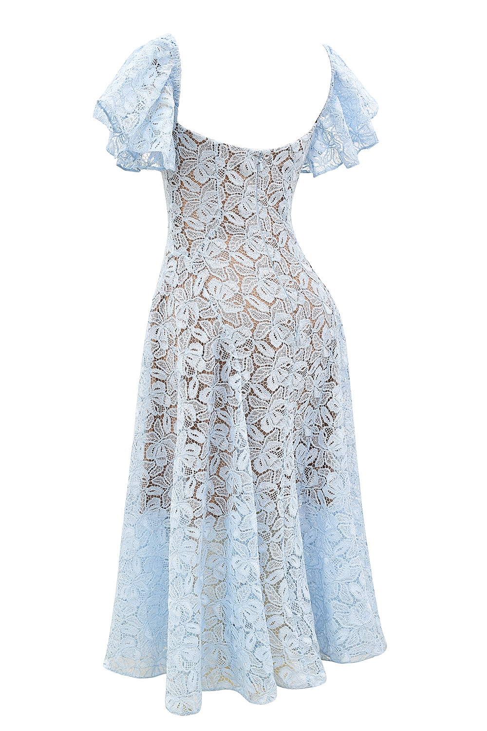 Austen-Bluebell Floral Lace Midi Dress