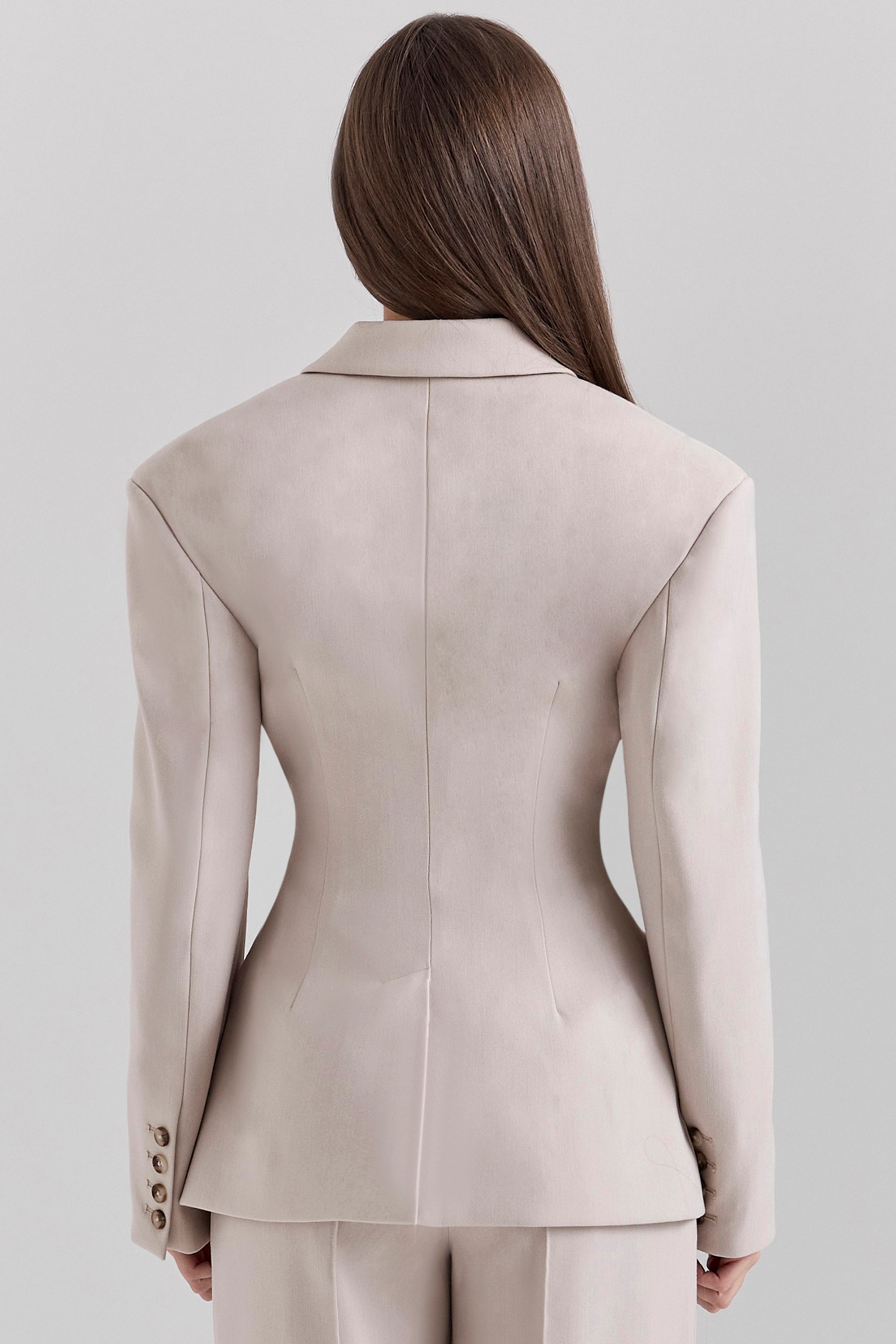Hudson-Beige Hourglass Blazer