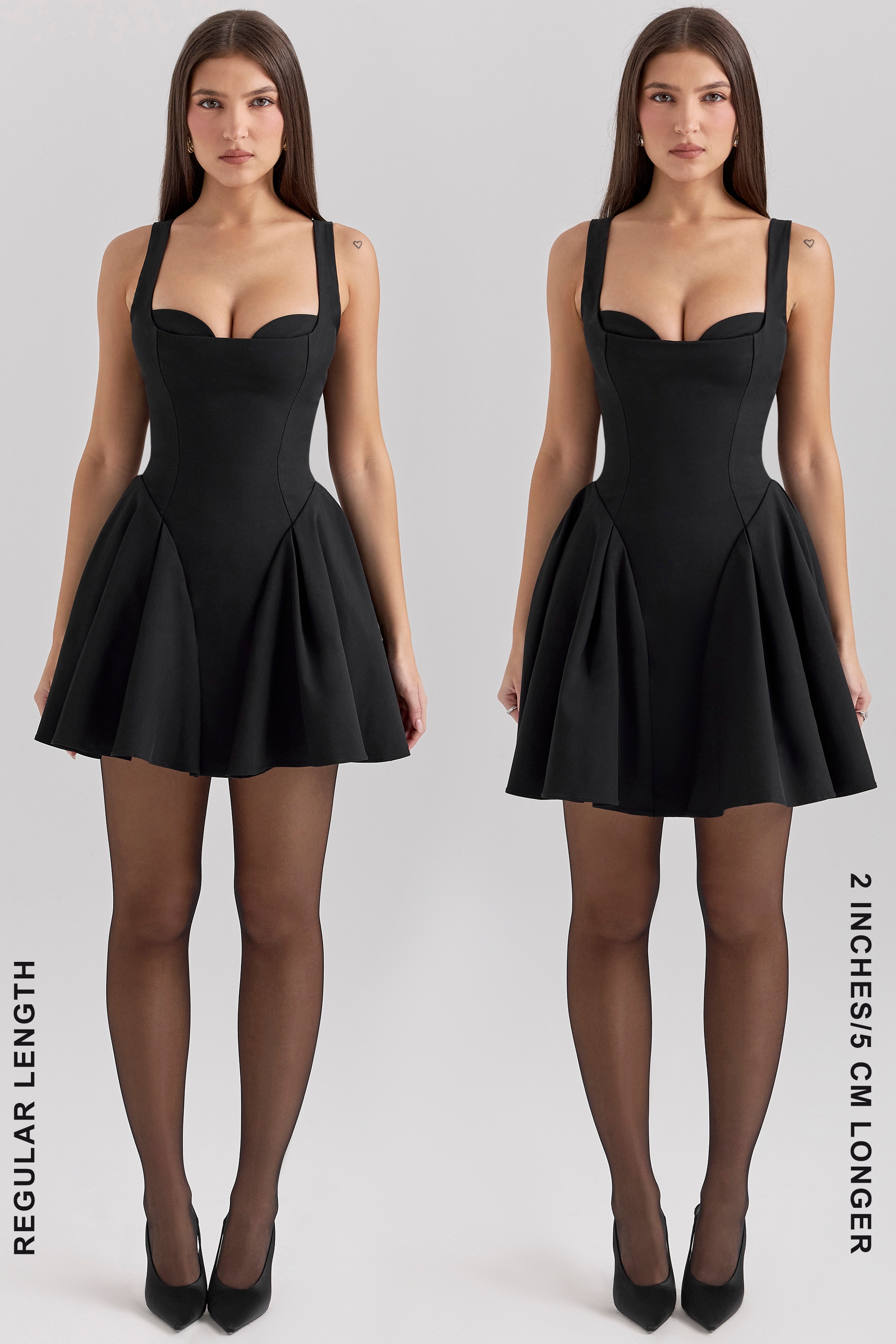 Bunny-Black Twill Mini Dress