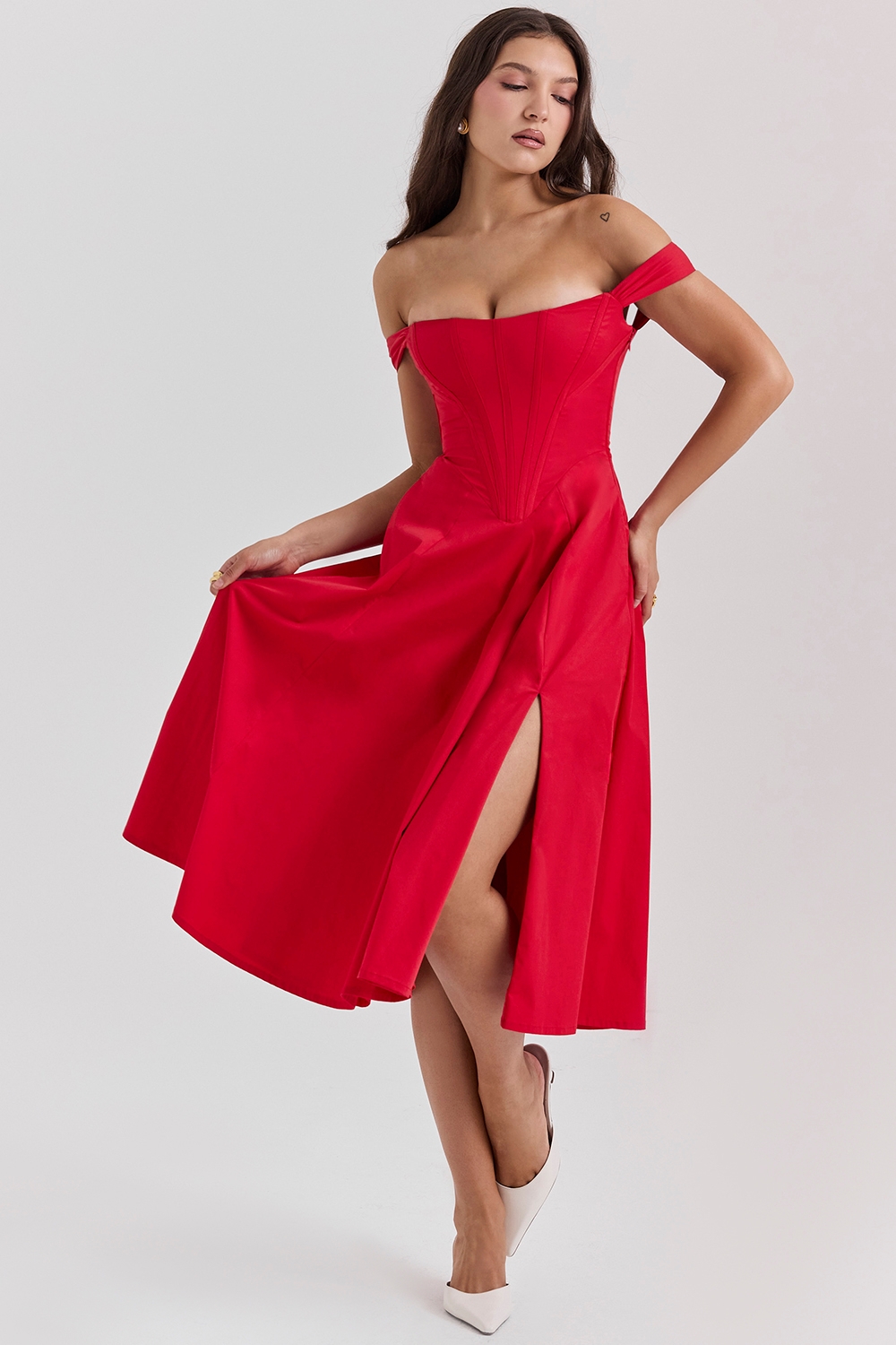 Saira-Scarlet Midi Sundress