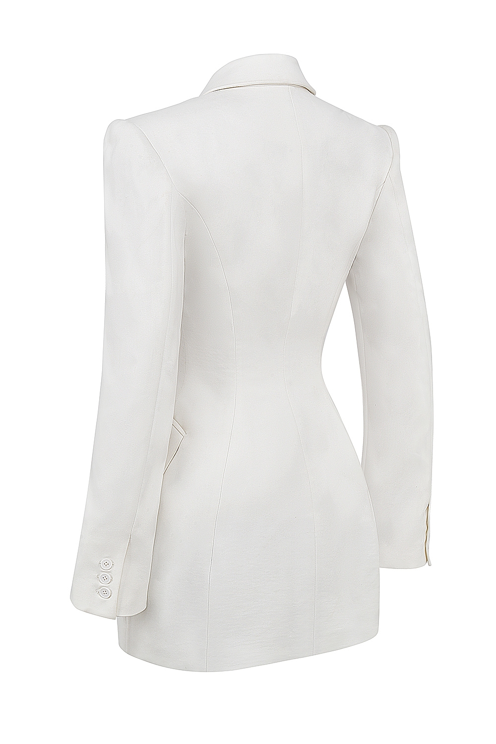 Amia-White Blazer Mini Dress