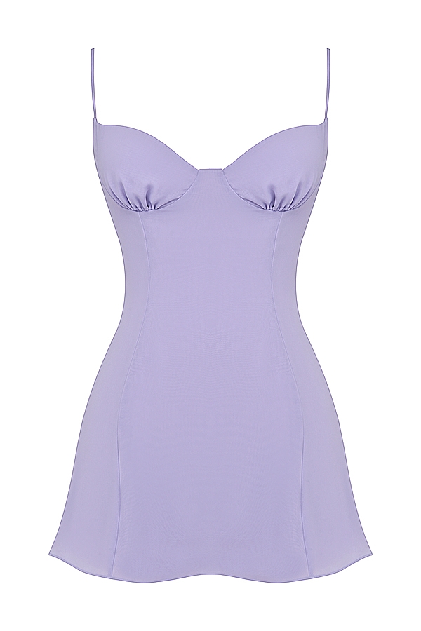 Christiana-Lavender Mini Dress