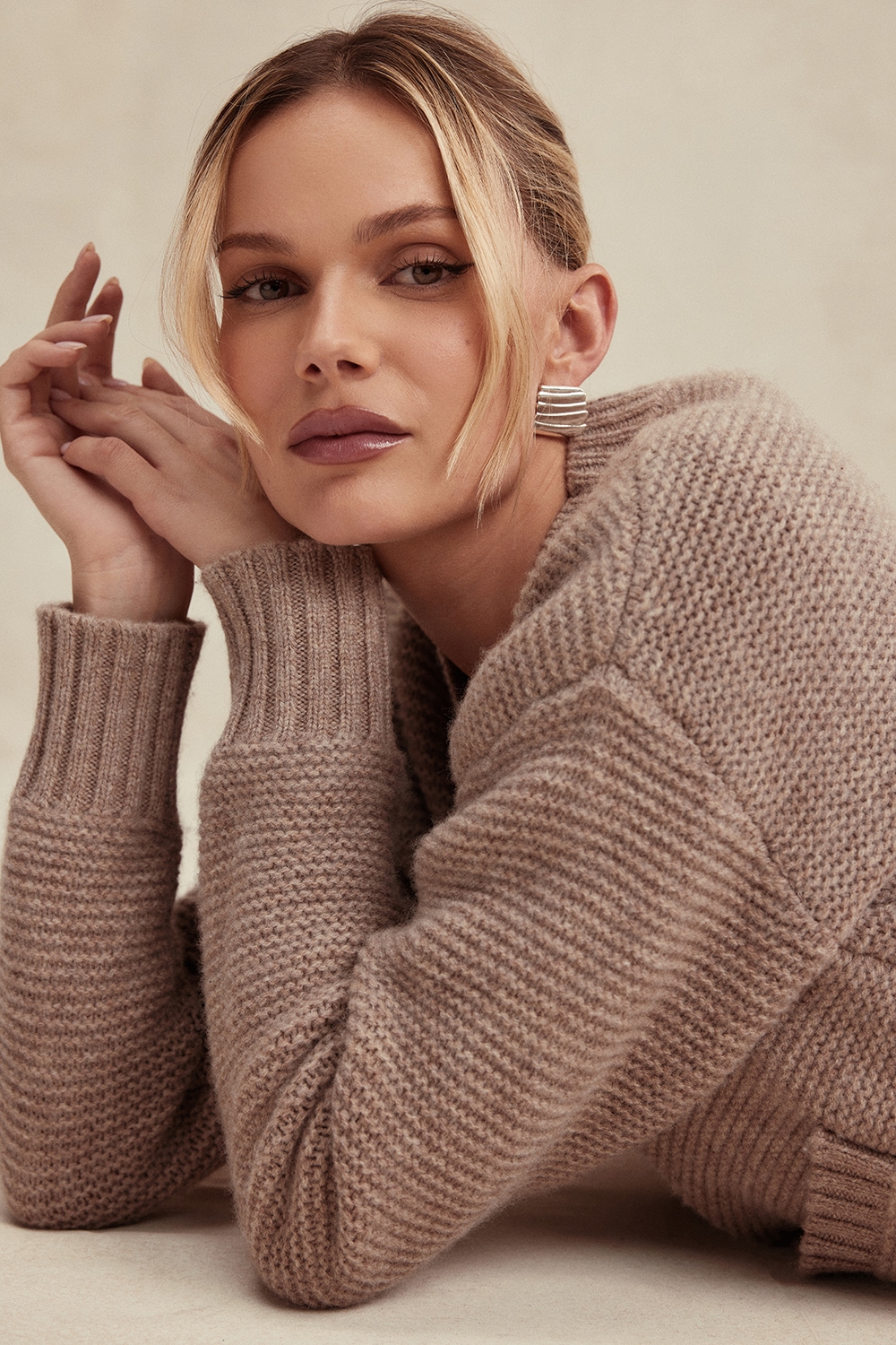 Alara-Barley Chunky Natural Wool Cardigan - SALE