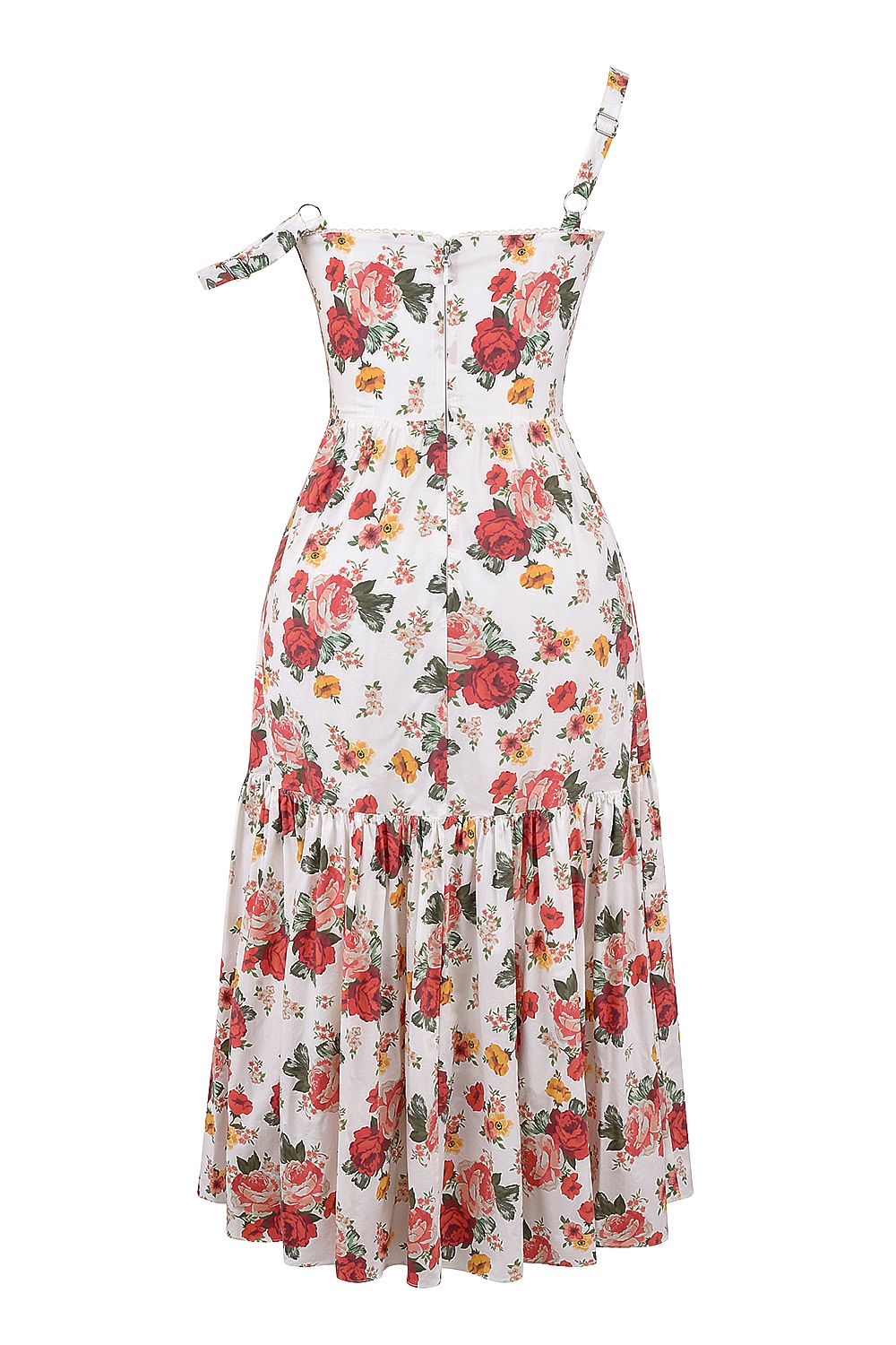 Elia-Italian Rose Print Cotton Midi Sundress