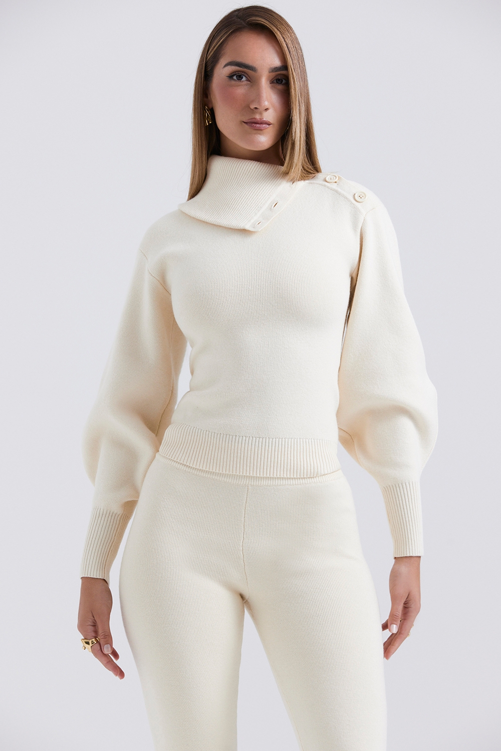 Adelita-Cream Cashmere Blend Sweater - SALE