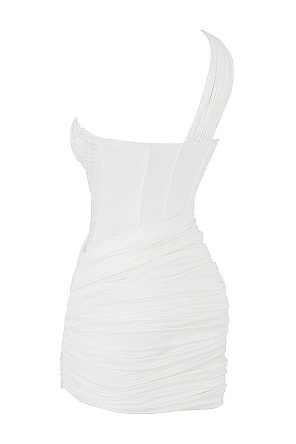 Clementine-White Cut Out Mini Dress