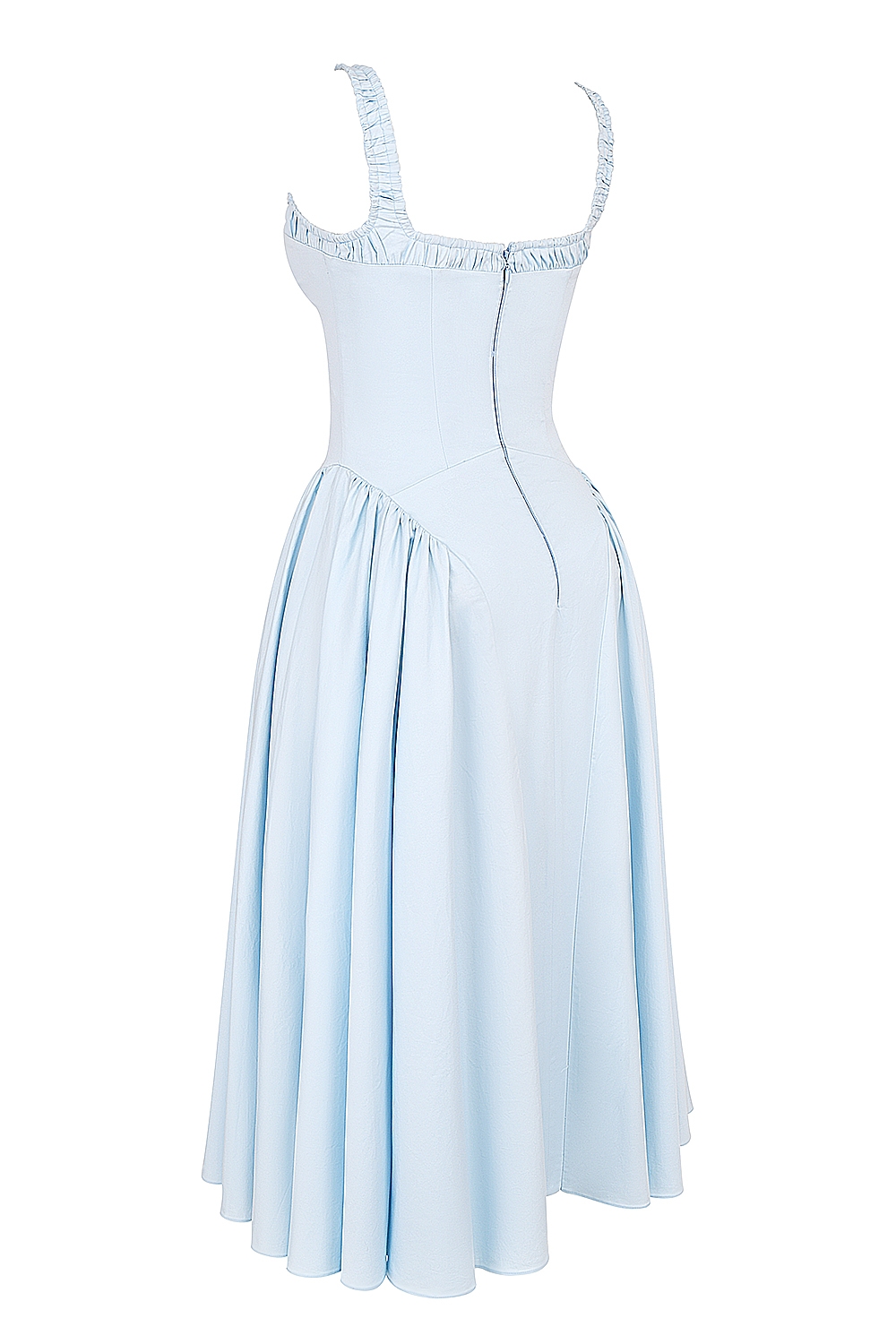 Dorothy-Italian Azure Cotton Midi Sundress