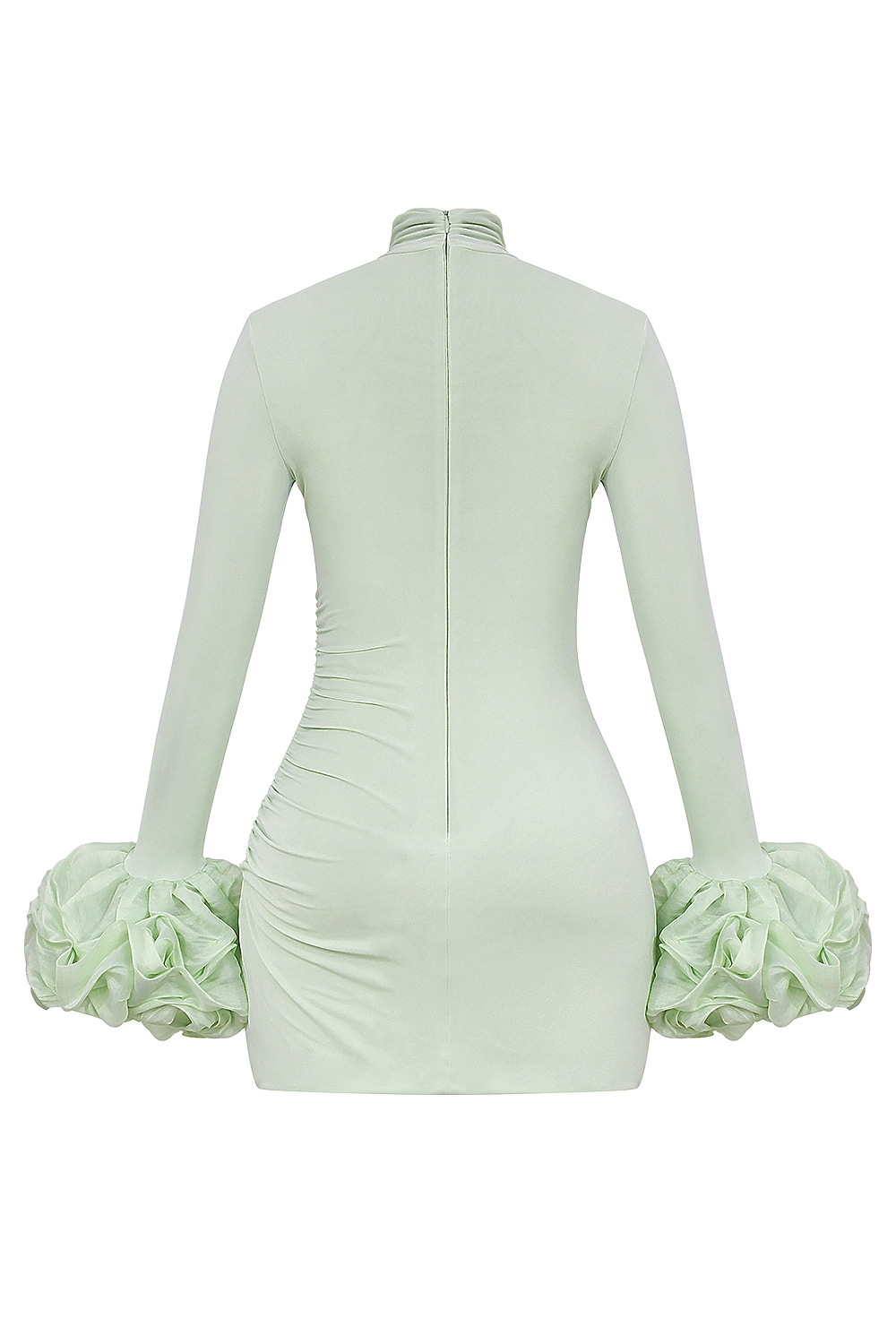 Camilla-Pistachio Ruffle Cuff Mini Dress - SALE
