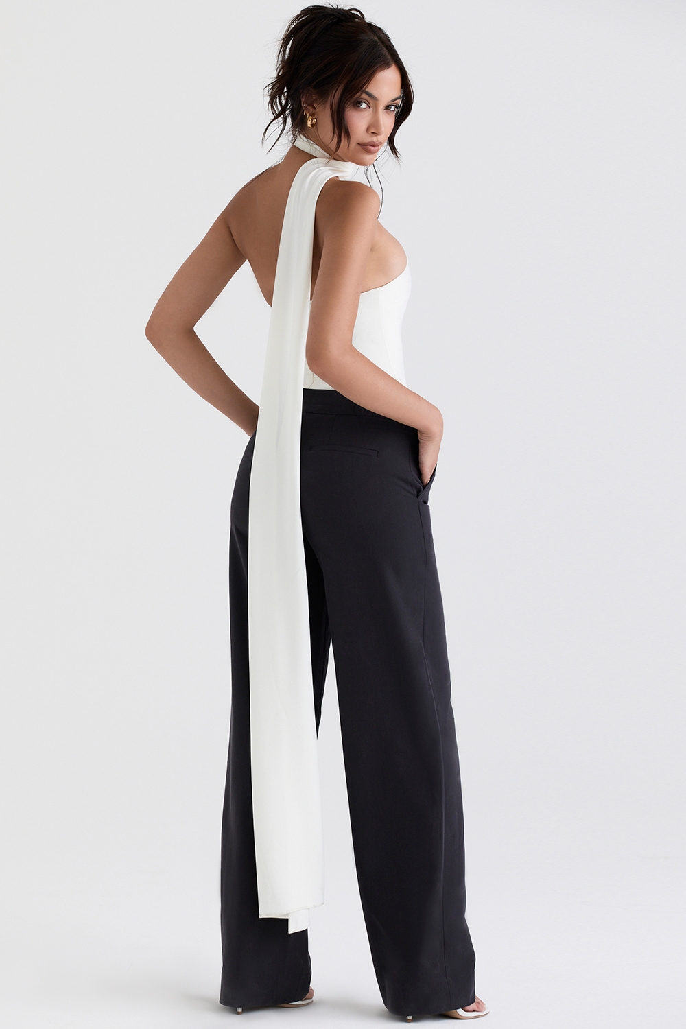 Cameron-Grey Loose Fit Trousers