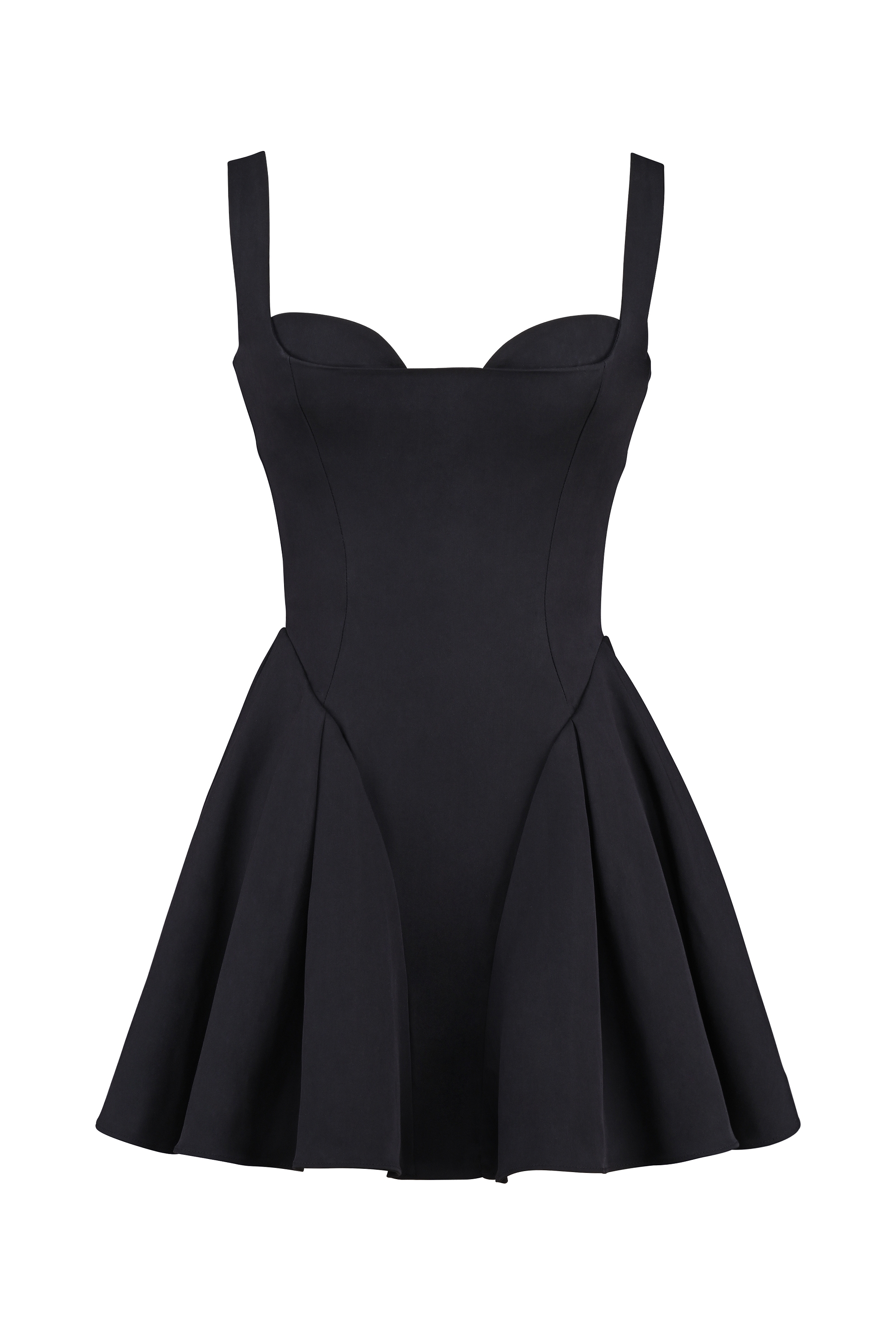 Bunny-Black Twill Mini Dress