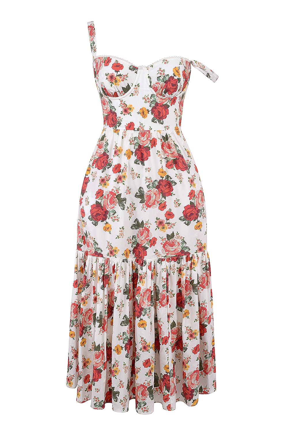 Elia-Italian Rose Print Cotton Midi Sundress