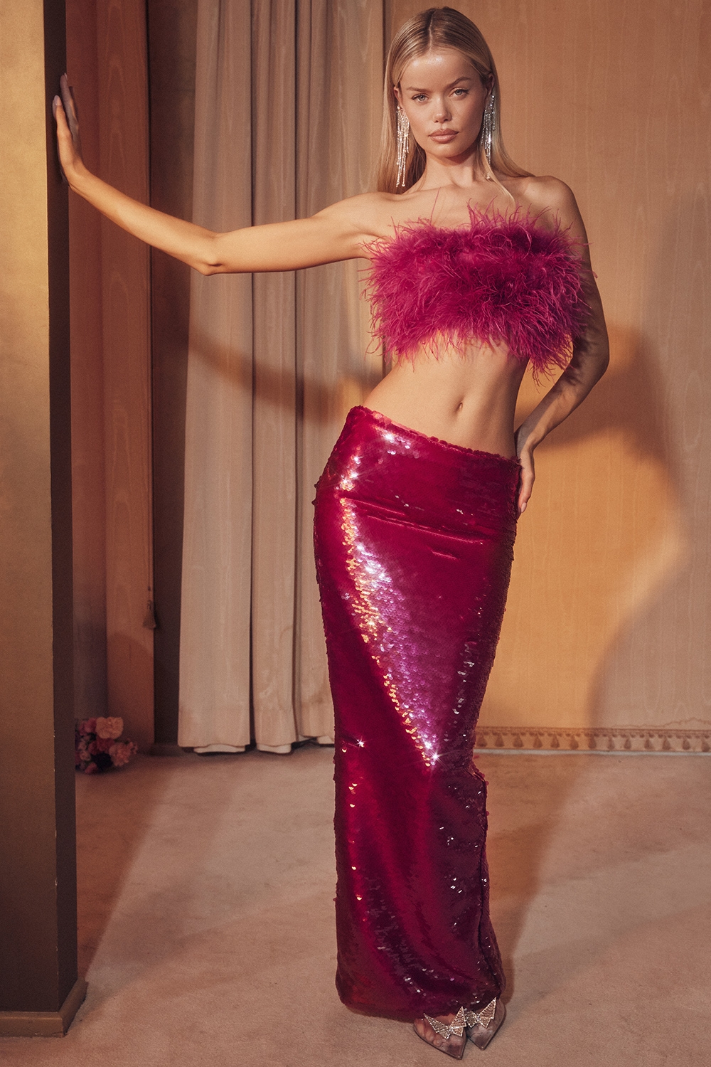 Alexis-Hot Pint Sequin Maxi Skirt