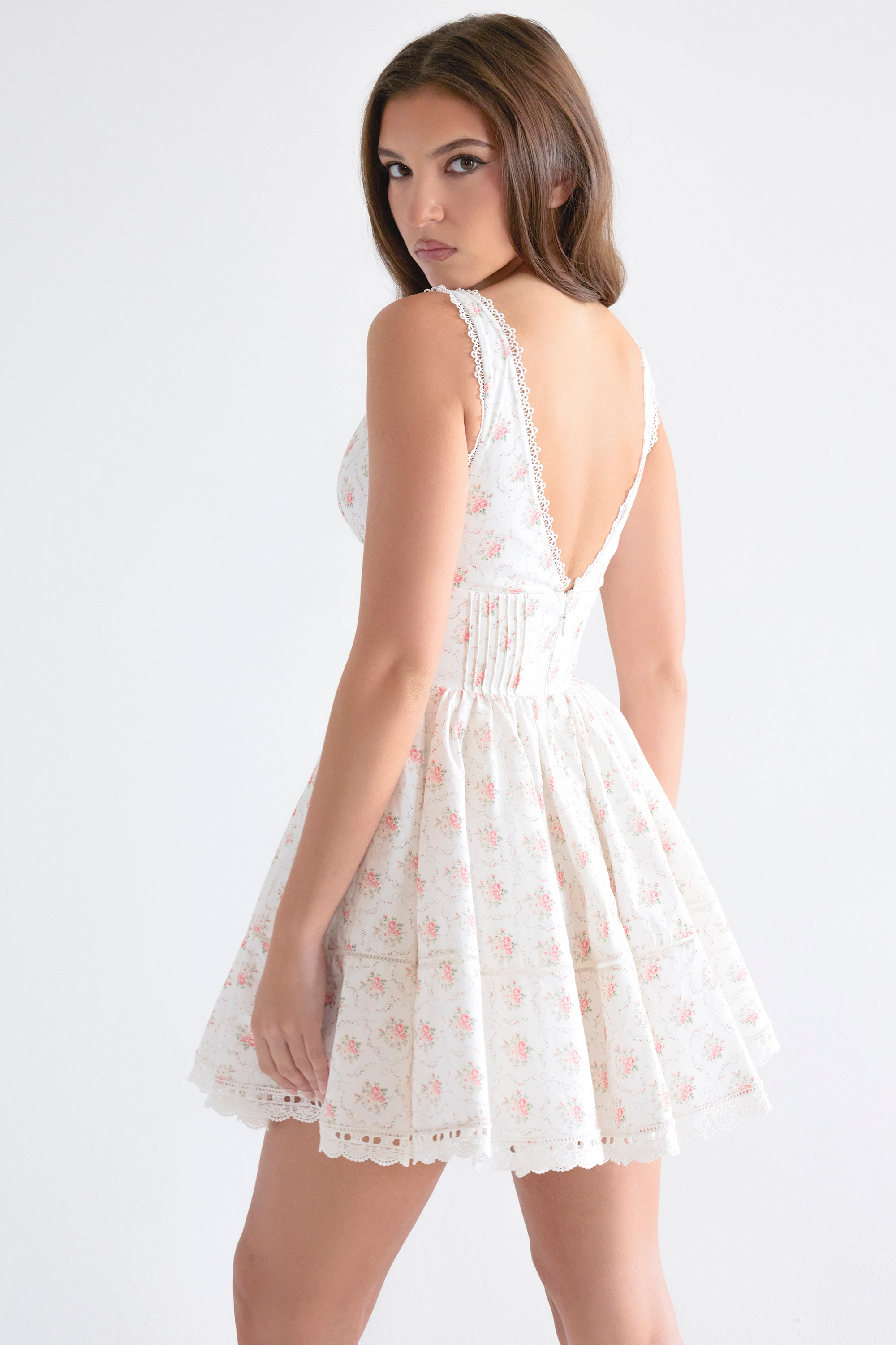 Salma-Rose Print Mini Dress