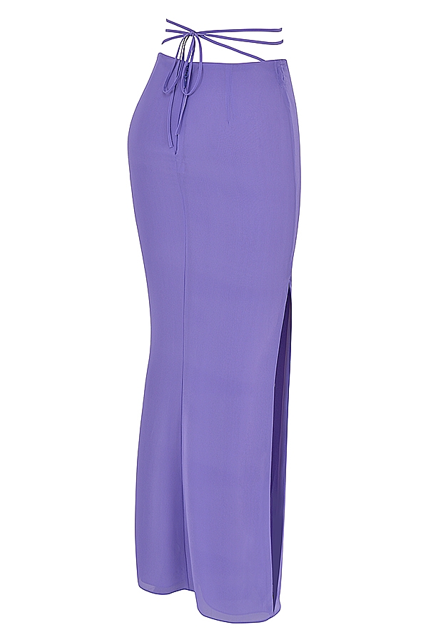 Amalfi-Violet Cutout Maxi Skirt