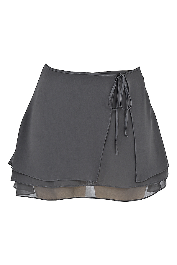 Clarice-Shadow Floaty Layered Mini Skirt