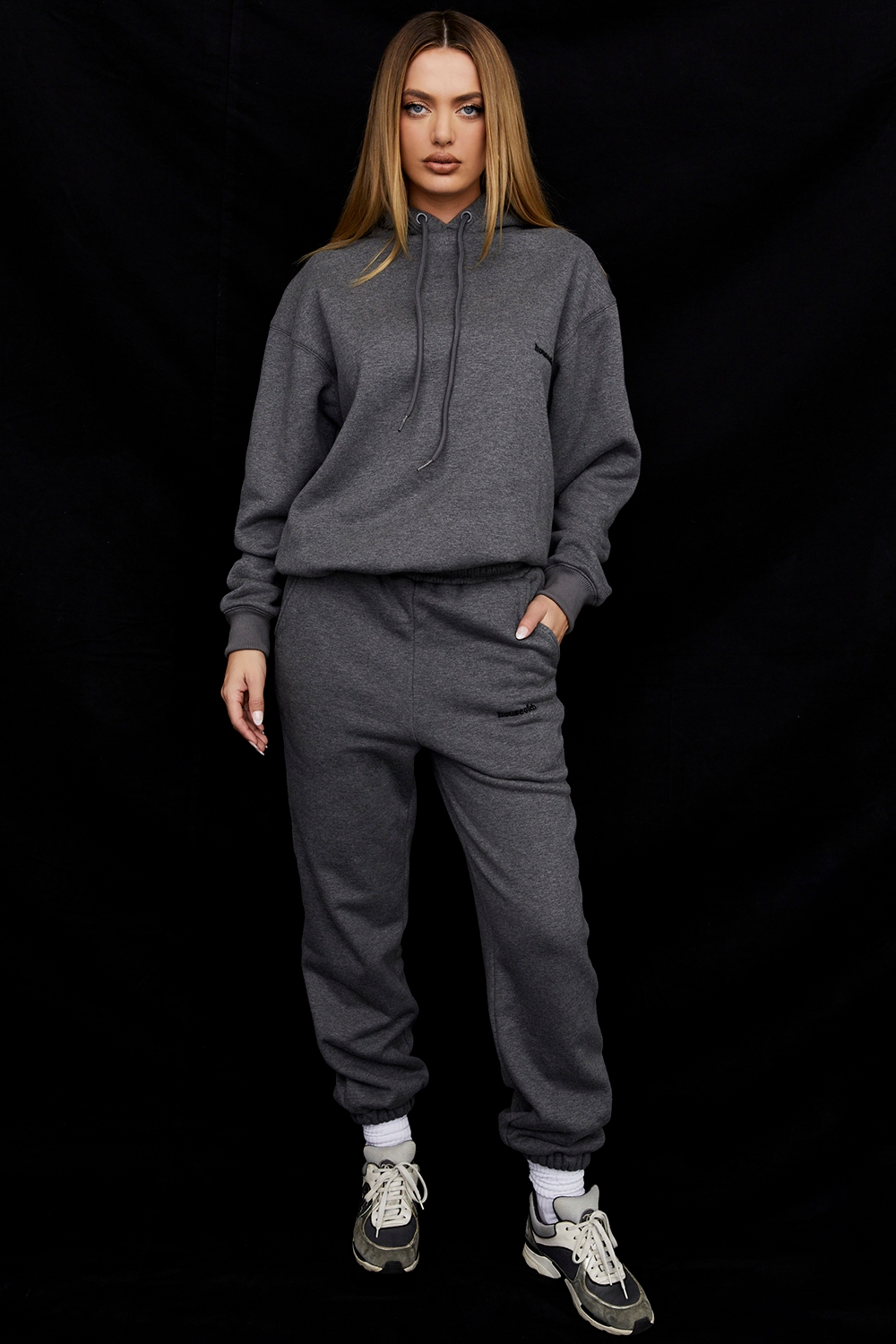 Halo-Dark Grey Oversized Hoodie