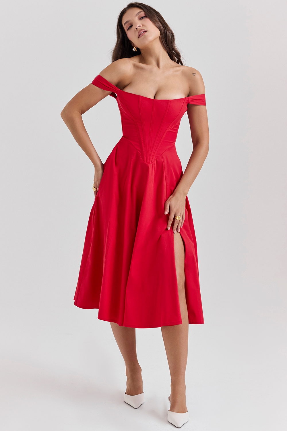Saira-Scarlet Midi Sundress